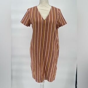 Madewell Orange Brown Sheath Midi Dress